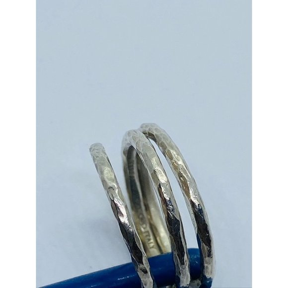 Excellent Authentic Tiffany & Co Paloma Picasso Hammered Bands Size 7 - Picture 2 of 9